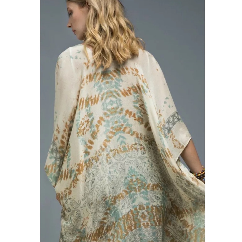 SOLD OUT Mojito Tie Dye Mandala Geometric Boho Kimono Wrap - Picture 4 of 6